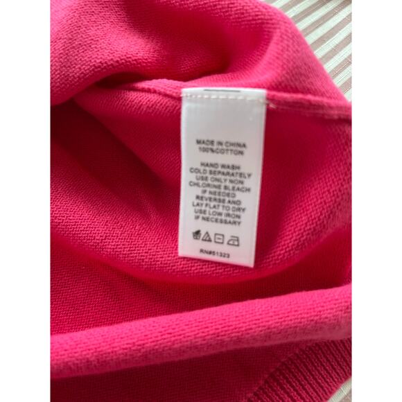 CeCe by Cynthia Steffe Women's Pink Chevron Pullover Sweater Size M Casual - Picture 4 of 7